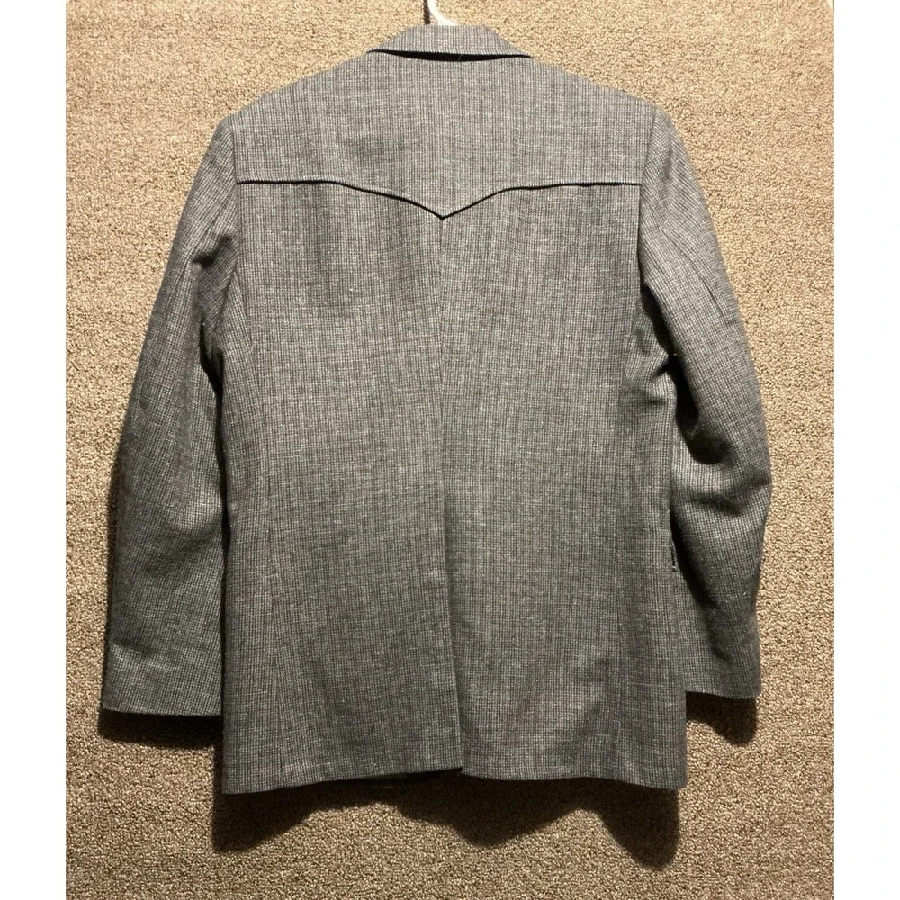 Kenny‎ Rogers Western Collection CIRCLE S 40R USA MADE Tweed Gray Rodeo Jacket